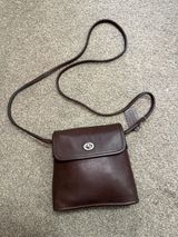 Vintage Coach Tango Flap Leather Small Crossbody Bag in Mahogany code 9049 Photo 0