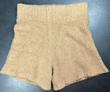 Skims Size M Camel Tan Cozy Fleece Knit Shorts Photo 0