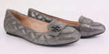 Tory Burch LEILA Quilted‎ Metallic Shimmer Loafers Metallic Pewter Size 7 Photo 0