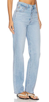 Levi’s Ribcage Straight Light Wash Jeans Photo 0