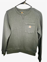 Carhartt Olive Green Relaxed Fit Pullover Crewneck Sweatshirt Photo 0
