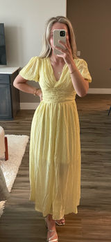 Shein Dress Yellow Midi Photo 0