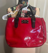 Kate Spade Red Patent Leather Satchel Handbag CA57710 Sylvie Tote Bag No Strap Photo 0