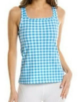 EleVen by Venus Williams‎ Women's Cross Court Tank Blue Gingham NWT Size XS Photo 0