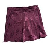 NWT Womens Cotton On Damsan Floral Jaquard Simple Slip Skirt in Cranberry - Sz S Photo 0