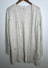 Old Navy Wm Med Open Front Marled Knit Cardigan Sweater Pockets Minimalist Basic Photo 0