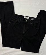 Abercrombie Ultra High Rise The 90’s Straight 27/4 High-Waisted Black Denim Jeans Photo 0