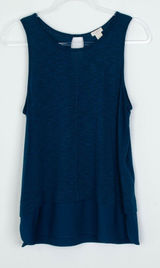 J. Crew Womens Drapey Tank Top‎ With Silky Hem Size M Blue Sleeveless Minimalist Photo 0