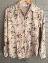 Vintage 1970s Womens Wrangler Floral Western Shirt M Flaws Photo 0