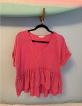 pink ribbed blouse jolie size M Size M Photo 0