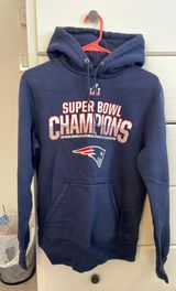 Patriots Super bowl Sweatshirt Blue Photo 0