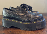NEW Dr. Martens 1461 Quad Croc Gunmetal Wild Croc‎ Platform 4 M, 5 L Shoes Photo 0