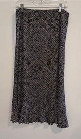 Women’s Black & White Geometric Midi Skirt Size: XL Photo 0