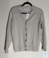 Nordstrom Cashmere V-Neck Cardigan Sweater Beige Cream XXS NWT $199 Photo 0