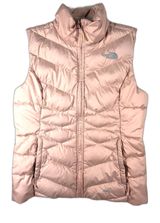 The North Face Vest Womens M Dusty Rose Pink 550 Down Puffer Quilted Zip Outdoor Photo 0