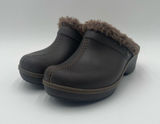 CROCS Cobbler Eva Clogs Heeled Mules Faux Fur Women’s Sz 7 Slip On Casual Photo 0