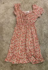 Monteau Dress Floral Red Photo 0