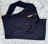 Skims Soft Lounge Petite Long Sleeve Dress Onyx Size Medium Photo 0