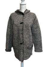 RALPH‎ LAUREN Hand Knitted Lambswool Hooded Sweater Coat Womens Size Large Photo 0