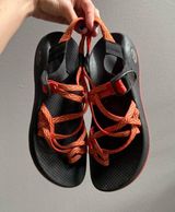 Chaco ZX2 Orange Yellow Vibram Sole Sport Hiking Toe Loop Sandals Womens size 10 🔥 Photo 0