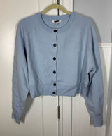Madewell Raglan-Sleeve Cropped Cardigan in Merino Wool sky blue size xl new Photo 0