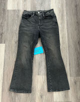 FRAME Le One Crop Mini Boot Jeans Womens Size 2 Hughes Gray Black Stretch Denim Photo 0