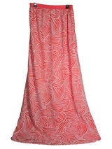Old‎ Navy Womens Maxi Strapless Tube Dress Coral White Abstract Print Size M Photo 0