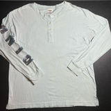 Victoria's Secret Women’s Size M Sequin Logo On Arm & Back Henley Top Photo 0