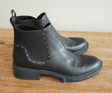 Coach Womens 11B Black Leather Studded Chelsea Lug Sole Ankle Boots‎ City Chic Photo 0