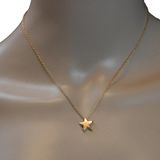 Dainty Gold Star Flower Pendant Necklace 9" + 2" Extender New Photo 0