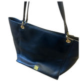 Lauren Ralph Lauren black pebbled leather oversized shoulder bag old money chic Photo 0