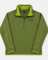 Patagonia Better Sweater Quarter‎ Zip Fleece Pullover Sage Green Womens XL Hike Photo 0