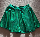 Shimmer Emerald Green Skater Skirt Photo 0