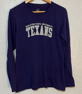 Gear for Sports Tarleton State University Texans Long Sleeve T-Shirt Shirt Purple TSU XL Y2K Photo 0