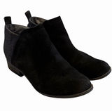 TOMS Black Suede Ankle Boots Block‎ Heel Casual Comfort Shoes Womens Size 8.5 M Photo 0