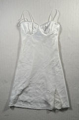 Princess Polly Snowbird Mini Dress White Satin Cupped Lace Trim NWT Size 2 Photo 0