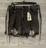 NWT Savanna Jane crystal‎ Fringe High Waisted Jean Shorts medium Embellished Photo 0