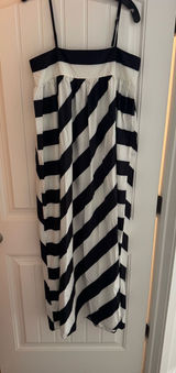 Rosa Clothing Boho Summer Chic Stripes Maxi Dress Large New Spaghetti Strap Photo 0