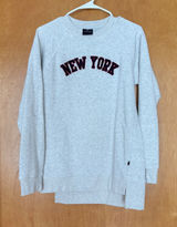 VALANI New York City Crewneck‎ Sweatshirt Grey NYC Graphic Long Sleeve Top L Photo 0