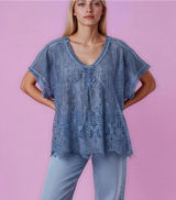Women's Blue Blous Size M Photo 0