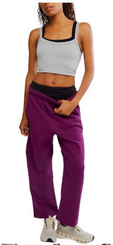 NWT Free People FP Movement Top score Barrel‎ pant Mulberry Photo 0