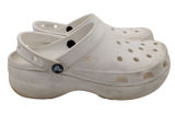 Crocs Classic Platform Clog White Platform Sandals‎ Womens 10 Chunky 206302-100 Photo 0