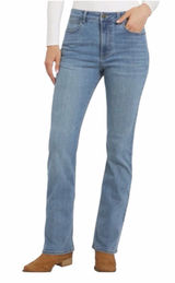 NEW Wrangler Women’s High Rise Bootcut Light Wash Blue Denim Jeans, Size 12x31 Photo 0