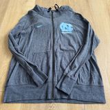 Nike Grey UNC North Carolina Zip-Up Hoodie Sweatshirt Photo 0