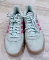 Adidas VL Court 3.0 Platform Sneakers Almost Blue Pink Gum ID6281 Womens 11 Photo 0