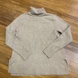 J.Crew Extra-Soft Turtleneck Sweater Womens Size Small Tunic Side Slits‎ Beige Photo 0