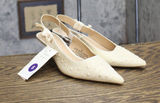 A New Day Womens Milan Pearl Slingback Heels 92611221 Ivory Off White 6M Photo 0