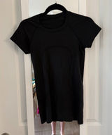 Lululemon Black Short Sleeve Athletic Training Top Size 8 Photo 0