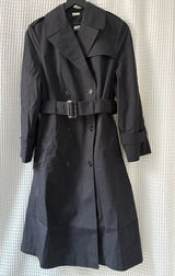 Vtg Sterlingwear of Boston military-spec black all-weather trench coat womens 12 Photo 0