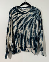 Young Fabulous & Broke Blue Tie Dye Oversized Dolman Sweatshirt Size M Photo 0